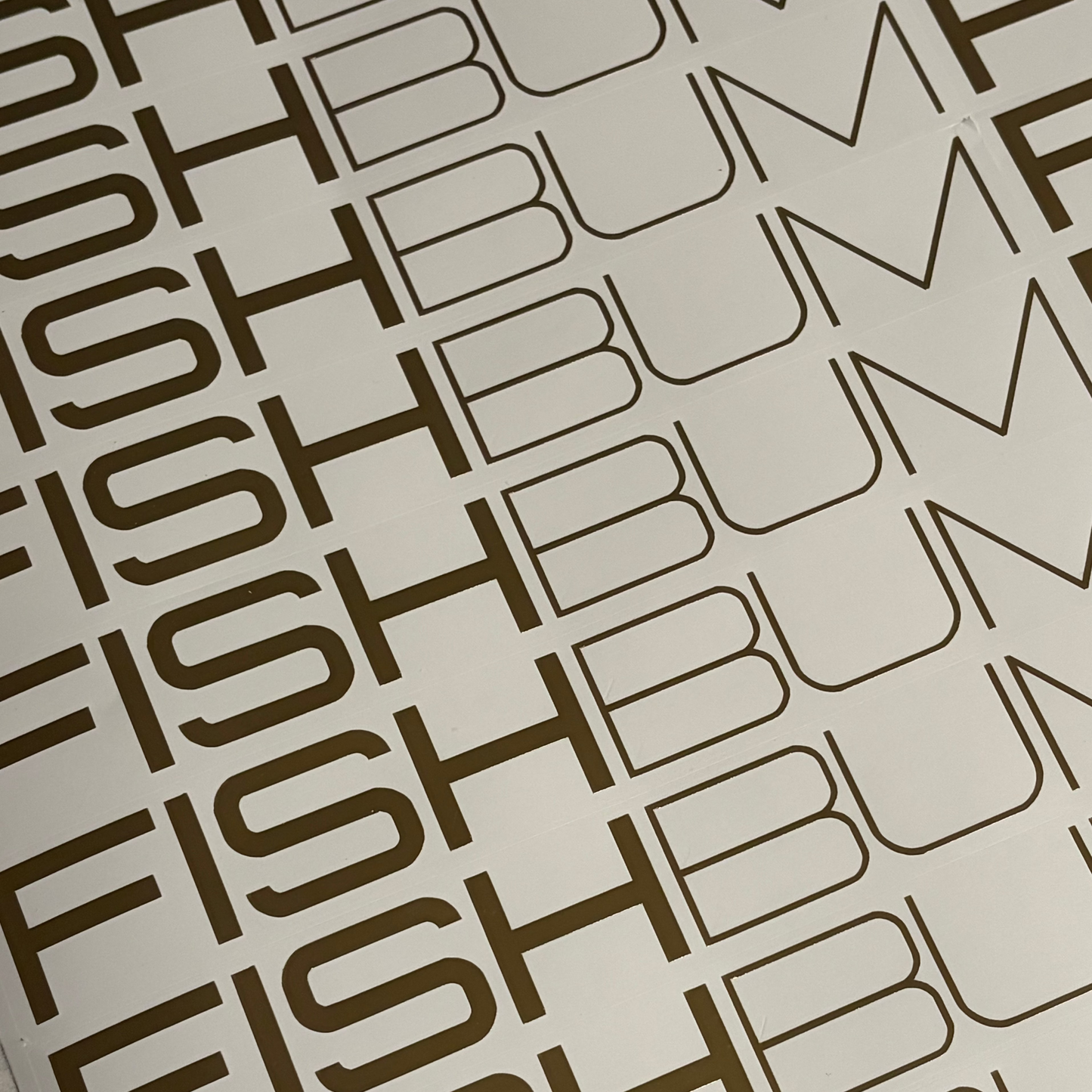 Fish Bum Metallic Vinyl Decal