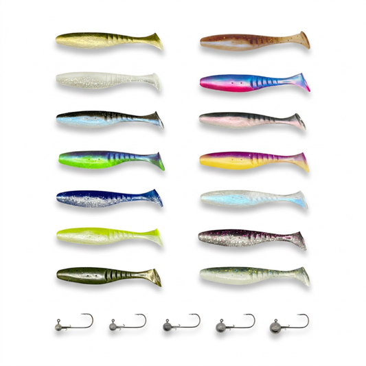 Raddletail 3.5" Pro Pack – Pick Any 6 Colors and 3 Jigs