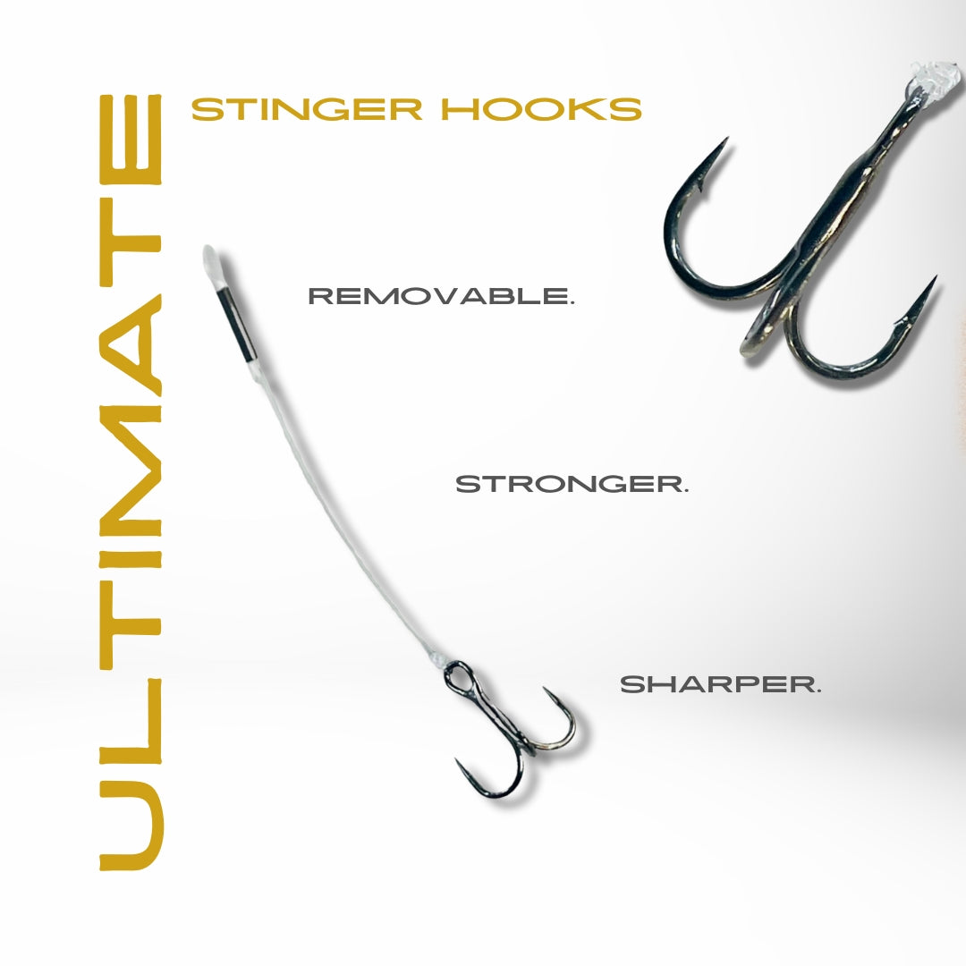 Removable Stinger Hooks for Walleye Jigging 