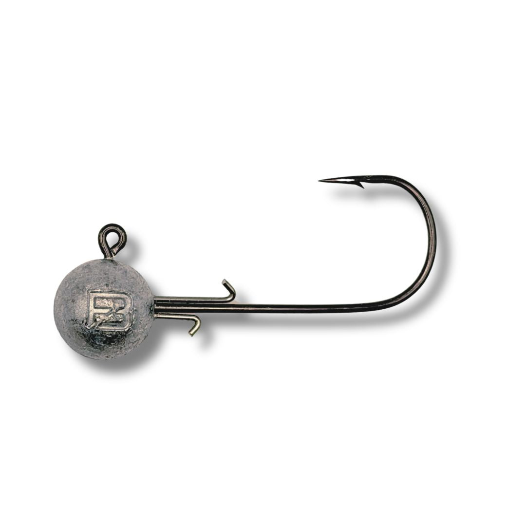 Fish Bum FFS Finesse Series Jig Head with double wire keeper for swimbaits and live crawlers.