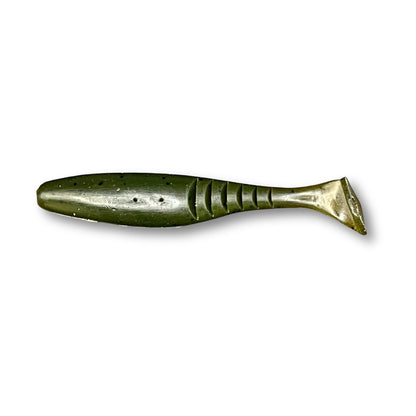 Fish Bum Raddletail 3.5 inch rattling paddle tail swimbait with built-in glass rattle.