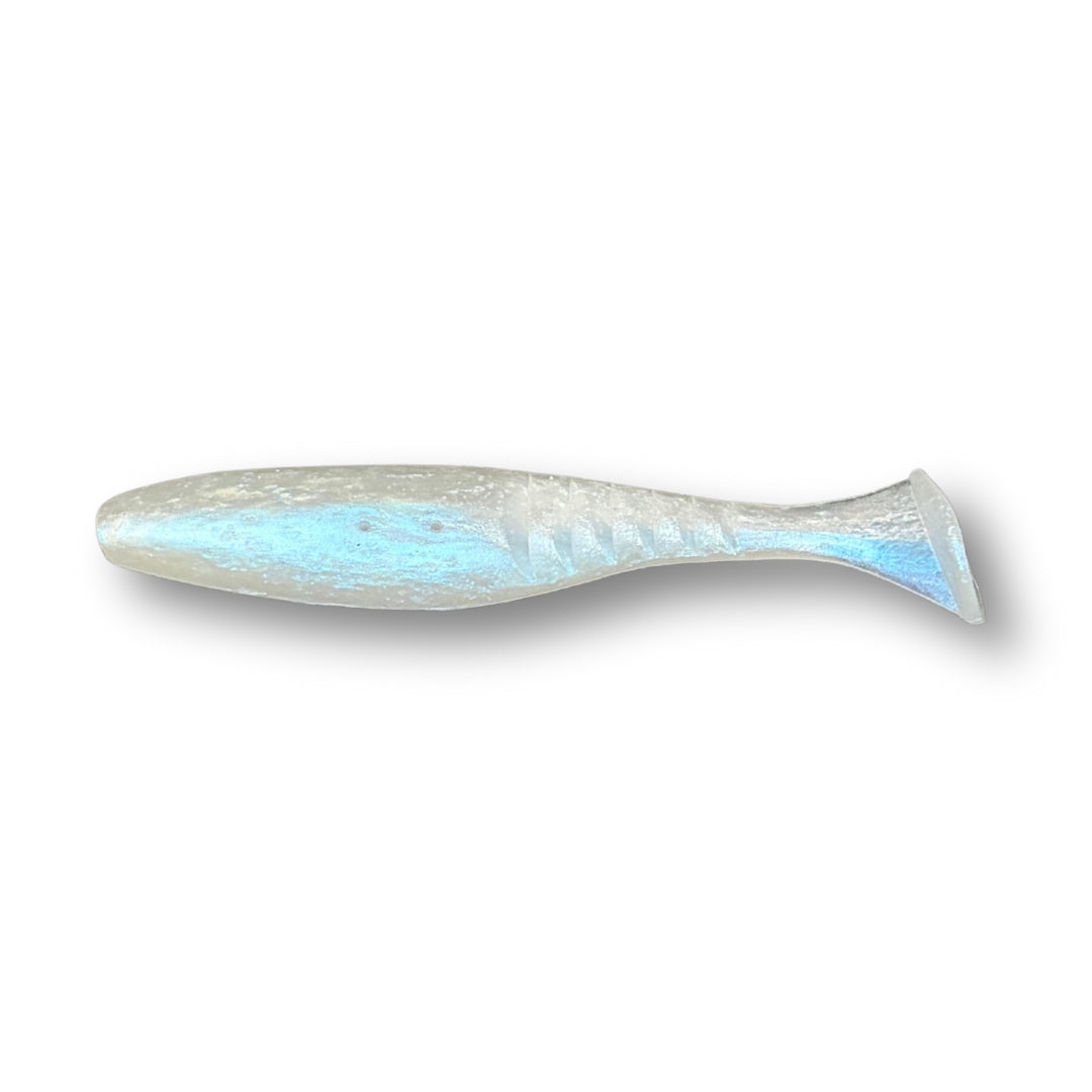 Fish Bum Raddletail 3.5 inch rattling paddle tail swimbait with built-in glass rattle.