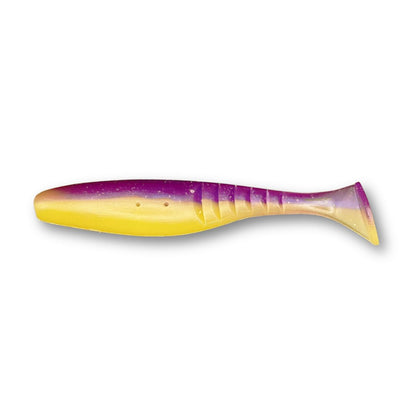 Fish Bum Raddletail 3.5 inch rattling paddle tail swimbait with built-in glass rattle.
