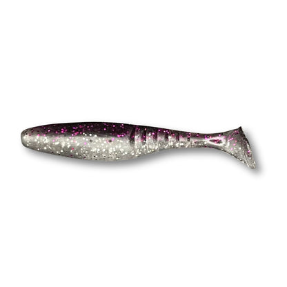 Fish Bum Raddletail 3.5 inch rattling paddle tail swimbait with built-in glass rattle.